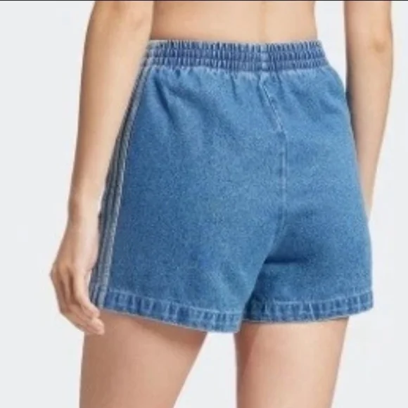 Adidas Originals Firebird Women's Blue Denim Shorts - Picture 2 of 7